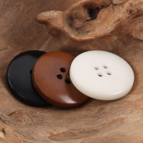 Bowl-Shaped Round Tagut Nut Buttons for Sweater Cardigans - 10pcs - Image 2