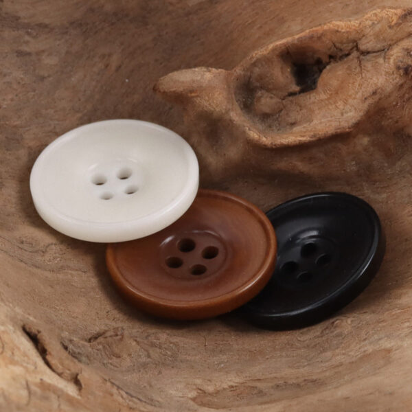Bowl-Shaped Round Tagut Nut Buttons for Sweater Cardigans - 10pcs - Image 3