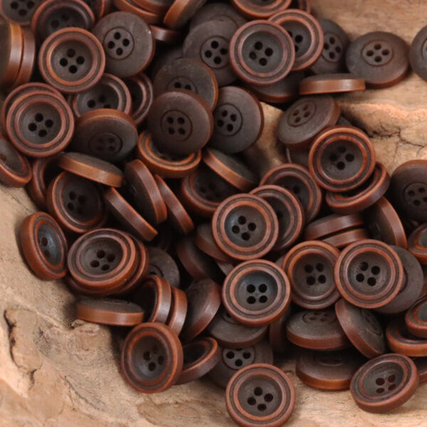 11.5mm Burnt Red Coffee-Colored Tagut Nut Buttons for Linen Blouses 10pcs - Image 5