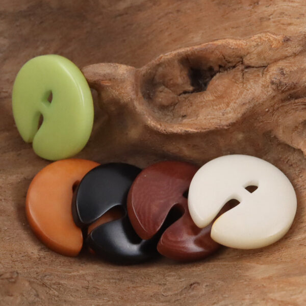 Cute Pac Man Natural Tagua Nut Buttons 10pcs