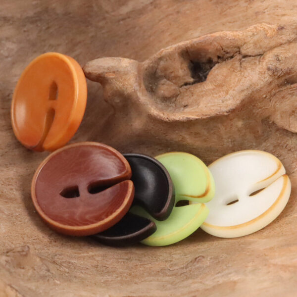 Cute Pac Man Natural Tagua Nut Buttons 10pcs