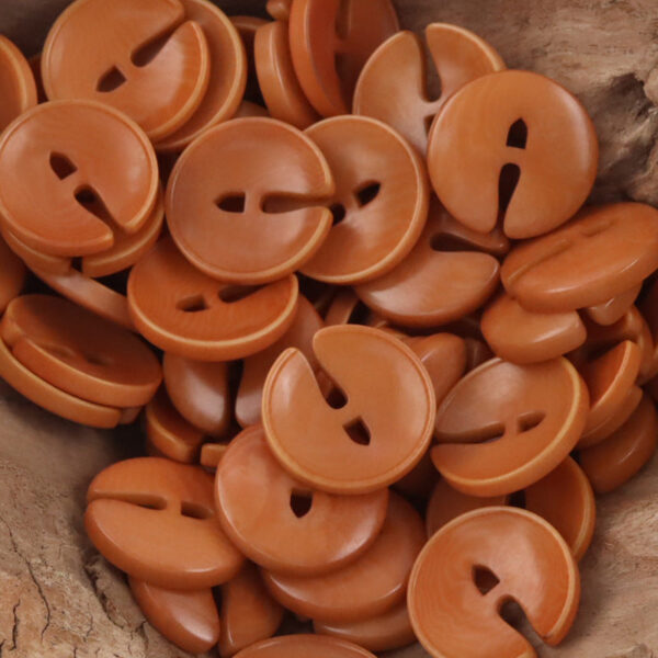 Cute Pac Man Natural Tagua Nut Buttons 10pcs