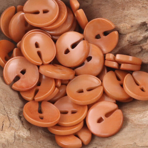 Cute Pac Man Natural Tagua Nut Buttons 10pcs