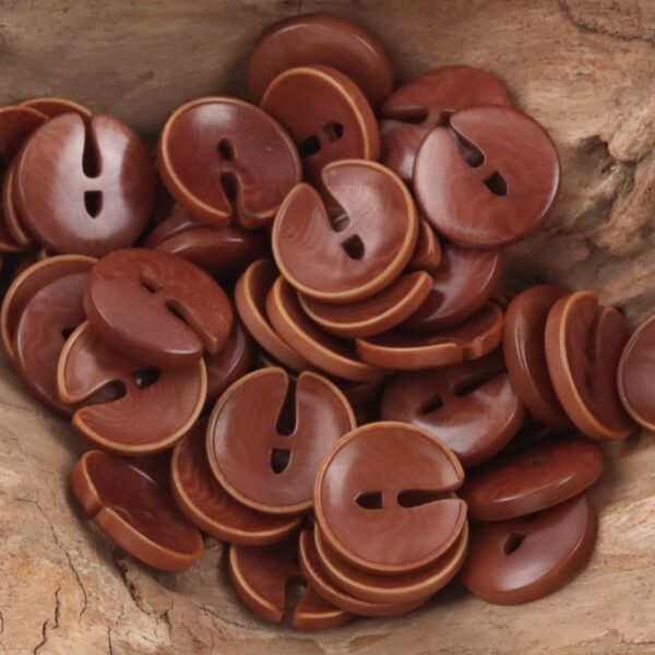 Cute Pac Man Natural Tagua Nut Buttons 10pcs