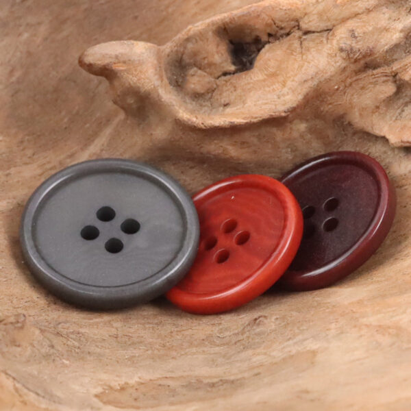 Dark Red Natural Tagut Nut Buttons for Suits Trousers 10pcs - Image 3
