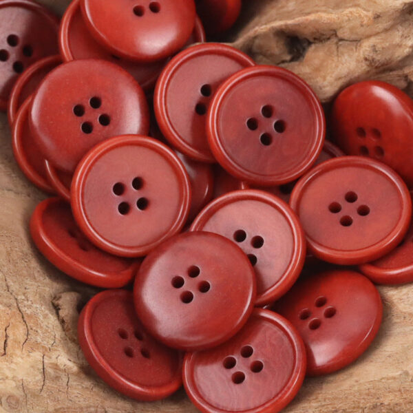 Dark Red Natural Tagut Nut Buttons for Suits Trousers 10pcs - Image 4