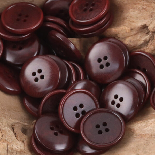 Dark Red Natural Tagut Nut Buttons for Suits Trousers 10pcs - Image 5