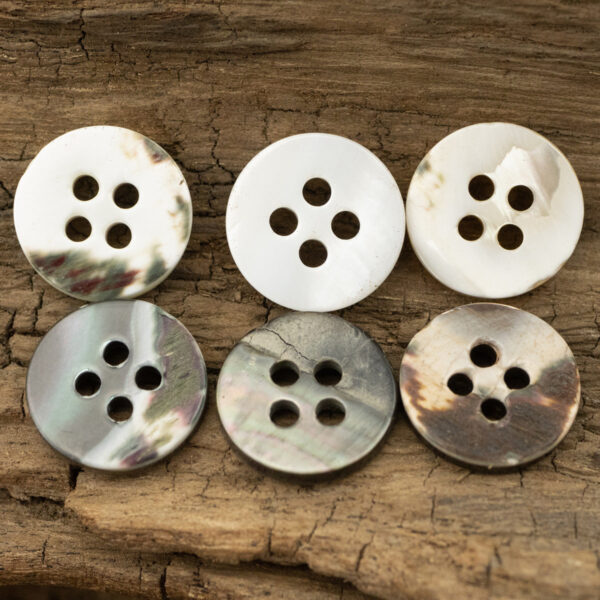 Tarot Shell Buttons Round 11.5mm 10 Pack