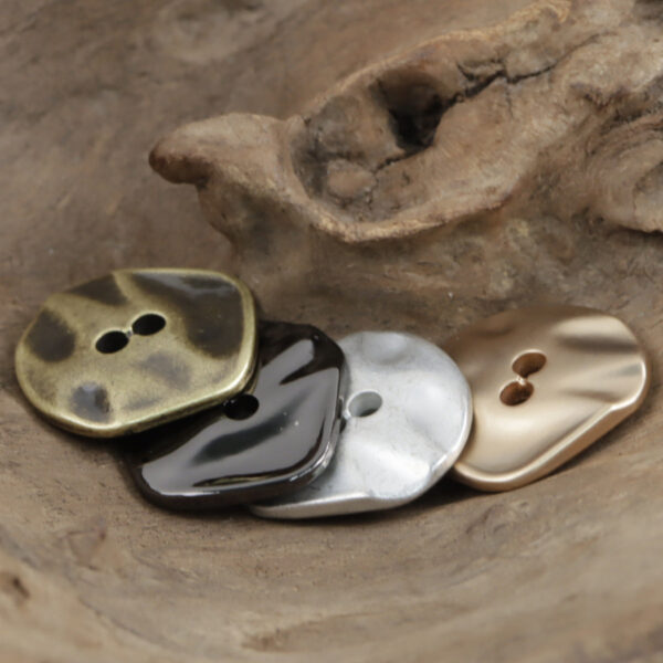 Vintage Irregular Zinc Alloy Metal Buttons for Coats,10pcs