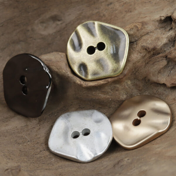 Vintage Irregular Zinc Alloy Metal Buttons for Coats,10pcs