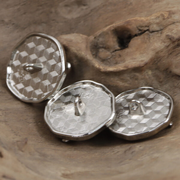 Silver Rose Decorative Metal Buttons for Tweed Blazer 10pcs - Image 4