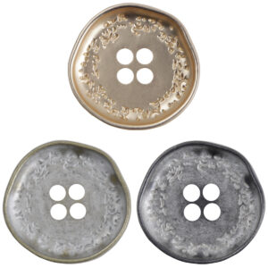 Irregular Wheat Spike Metal Buttons 4 hole,10pcs 