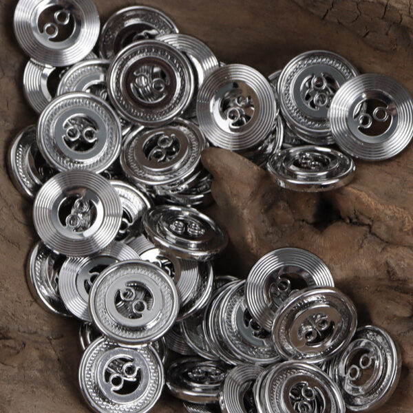 15mm Gold Silver Geometric Ethnic Metal Buttons 20 Pack - Image 3