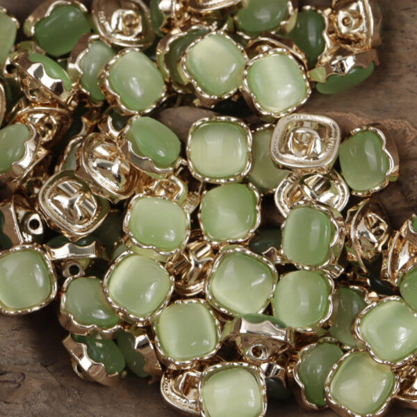 10mm Jade Colored Metal Shank Buttons for Chinese Qipao 10pcs - Image 13