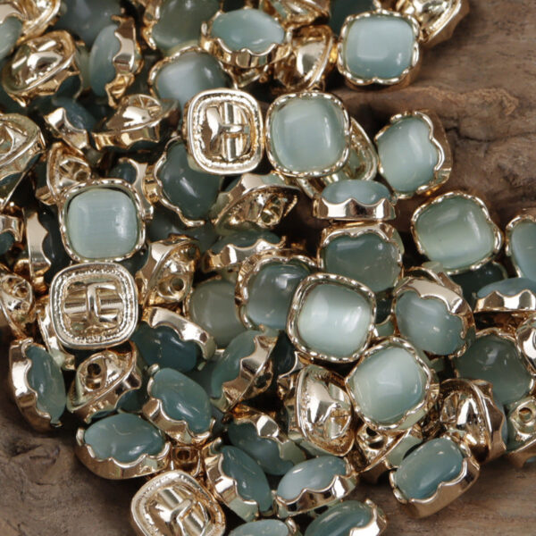 10mm Jade Colored Metal Shank Buttons for Chinese Qipao 10pcs - Image 14