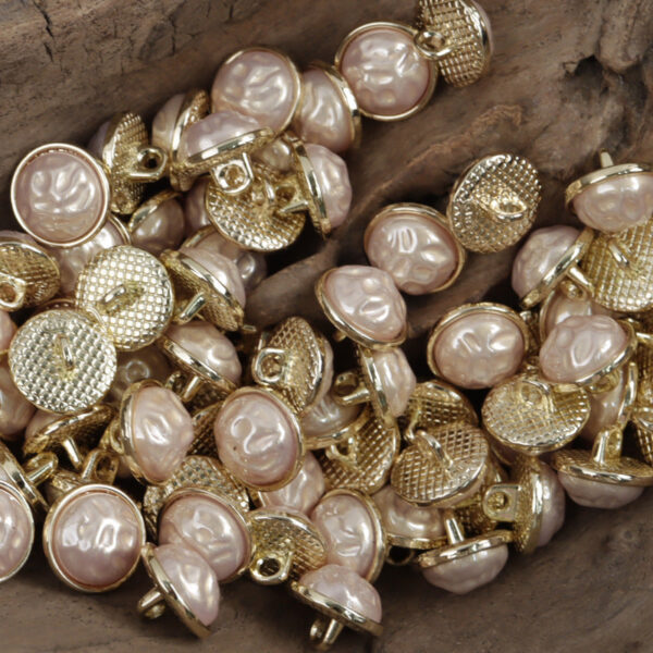 11.5mm Chinese Style Metal Base Buttons for Hanfu Skirt 10pcs - Image 2