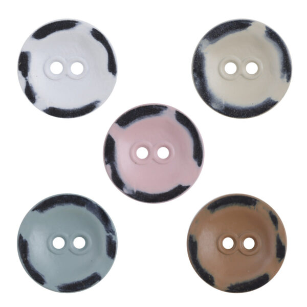 Two Hole Metal Buttons for Girly Pink Work Jackets 10pcs - Lots of Buttons