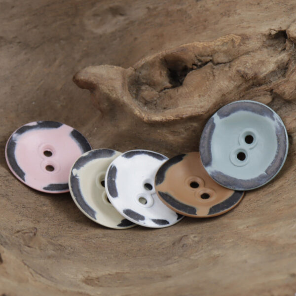 Two Hole Metal Buttons for Girly Pink Work Jackets 10pcs - Lots of Buttons