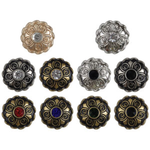 Antique Diamond-Studded Coat Metal Buttons 10pcs 
