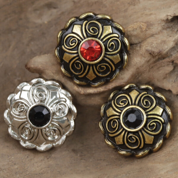Antique Diamond-Studded Coat Metal Buttons 10pcs