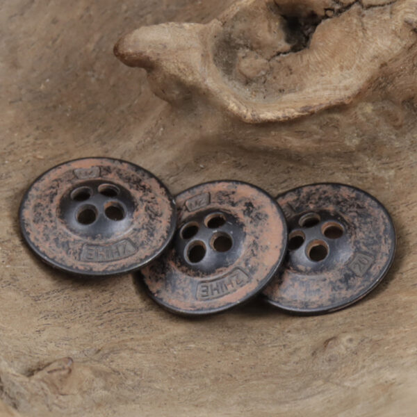 Rusty Metal Buttons for Vintage Style Leather Jackets 10PCS