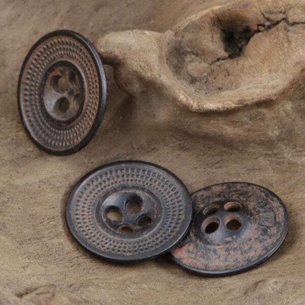 Rusty Metal Buttons for Vintage Style Leather Jackets 10PCS
