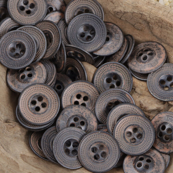 Rusty Metal Buttons for Vintage Style Leather Jackets 10PCS