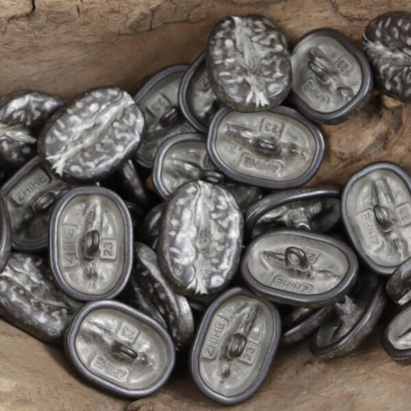 Distressed Decorative Coffee Bean Metal Buttons,10pcs