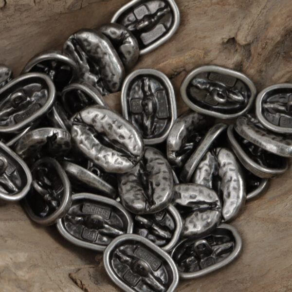 Distressed Decorative Coffee Bean Metal Buttons,10pcs
