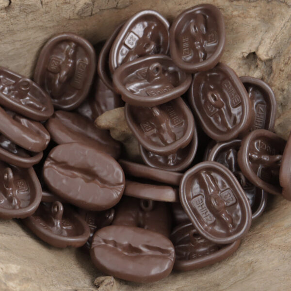 Distressed Decorative Coffee Bean Metal Buttons,10pcs