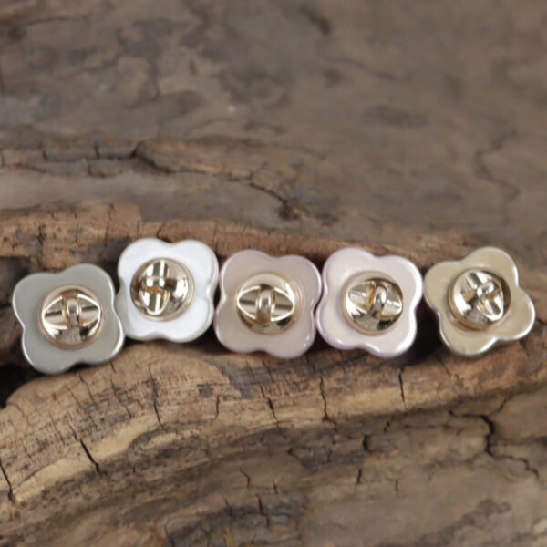 Colorful Cloud Resin Buttons with Metal Shanks for Bracelet Making 10pcs - Image 2