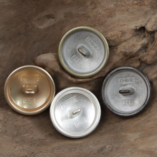 Symmetrical Small Tree Pattern Round Metal Buttons with Shank 10pcs - Lots of Buttons