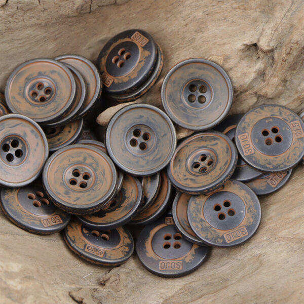 Vintage Rusty Metal 4 Hole Buttons for Denim Shirts 10pcs - Image 6