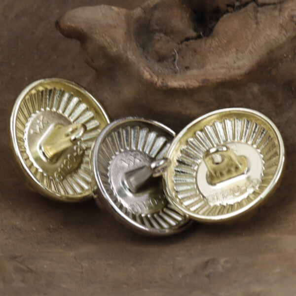 Double-Ring Pearl Gold and Silver Metal Decorative Buttons 10pcs - Image 2