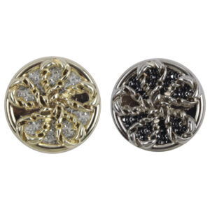 Gold and Silver Windmill Metal Buttons for Woolen Coats 10pcs