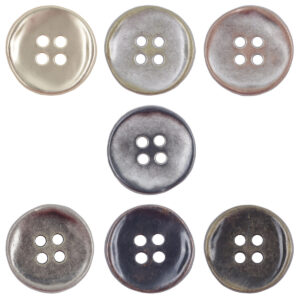 Retro Tin Colored 4 Hole Zinc Alloy Metal Buttons 10PCS - Lots of Buttons