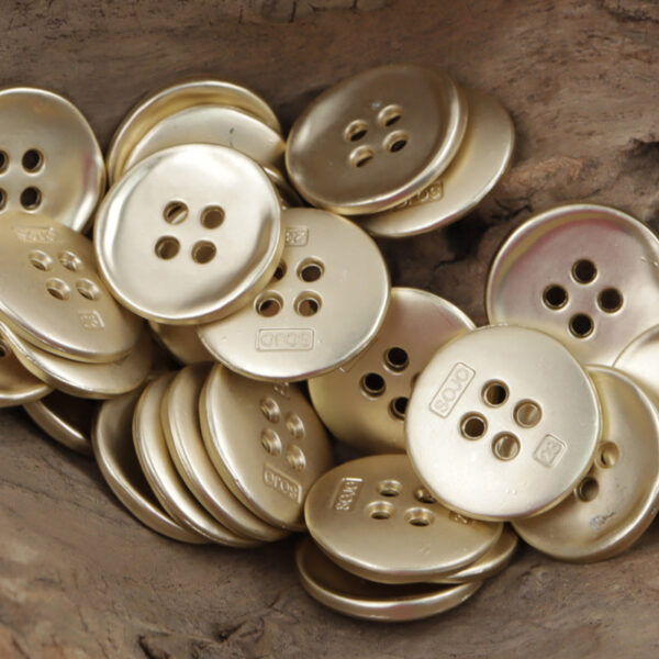 Retro Tin Colored 4 Hole Zinc Alloy Metal Buttons 10PCS - Lots of Buttons
