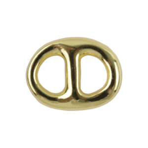 Pig Nose-Shaped Gold Metal Buttons with Shank 10pcs
