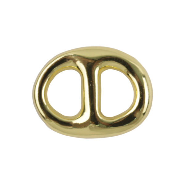 Pig Nose-Shaped Gold Metal Buttons with Shank 10pcs