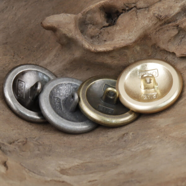 Round Vintage Camellia Bronze Metal Shank Buttons 10pcs - Lots of Buttons
