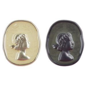 Painted Braid Girl Metal Decorative Buttons with Shank,10pcs - Lots of Buttons