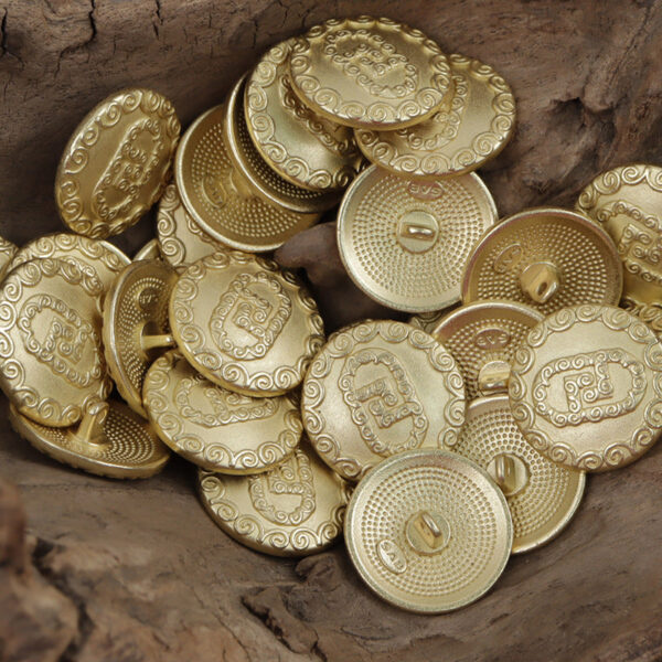 Golden Auspicious Cloud Metal Buttons for Woolen Short Coats 10pcs - Image 3