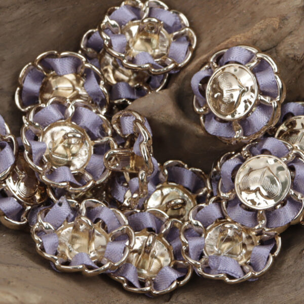 Flower-Shaped Heart Decorative Gold Buttons for Stringing and DIY Crafts 10pcs - Image 5