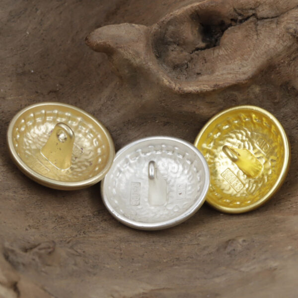 Snakeskin Pattern Gold Metal Buttons for Shoe Bag Decor 10pcs - Image 2