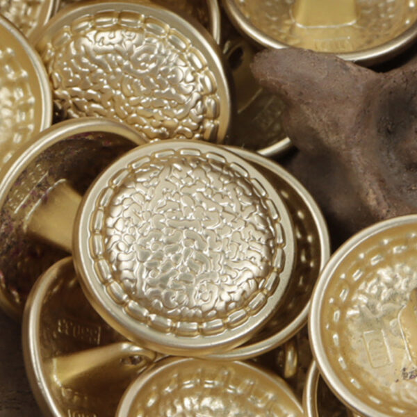Snakeskin Pattern Gold Metal Buttons for Shoe Bag Decor 10pcs - Image 4