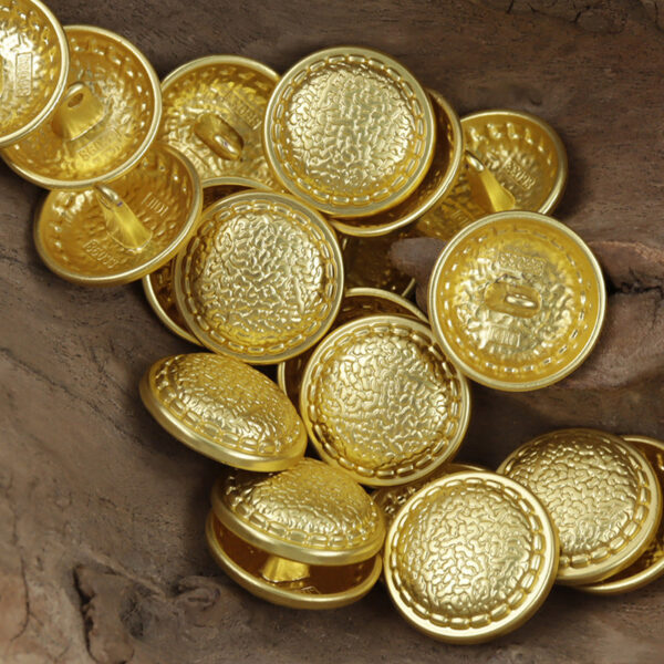 Snakeskin Pattern Gold Metal Buttons for Shoe Bag Decor 10pcs - Image 5