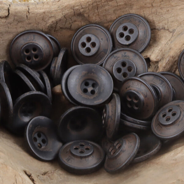 Vintage Rusty Trumpet-Shaped Metal Buttons for Denim Jackets 10pcs - Image 2