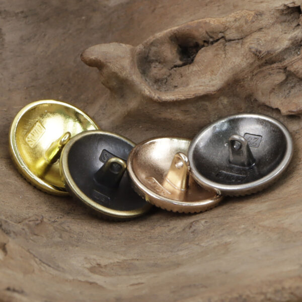 Vintage Striped Zinc Alloy Metal Buttons with Shank 10pcs - Lots of Buttons