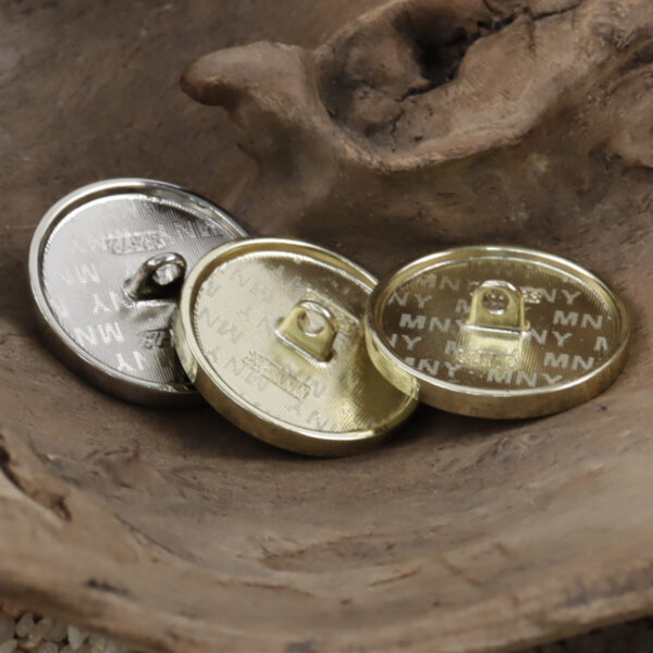 Embellished Floral White Gold Tone Metal Personalized Buttons 10pcs - Image 2