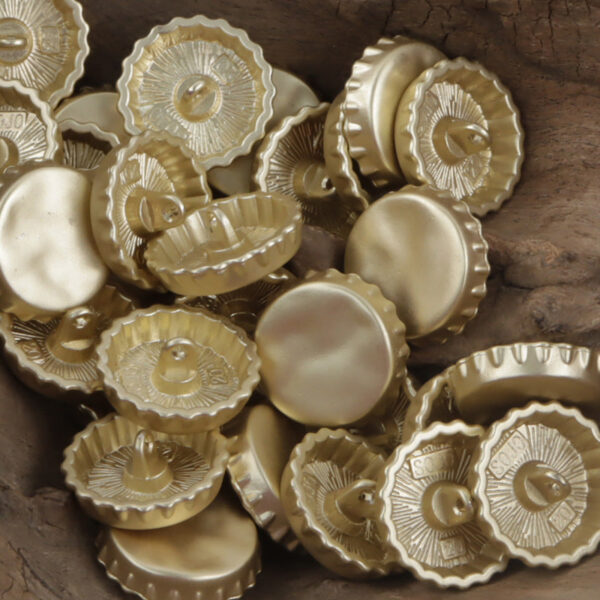 Gold and Silver Beer Bottle Cap Metal Buttons for Bracelet Decoration 10pcs - Image 2